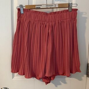 LOFT Pleated Pink Shorts
